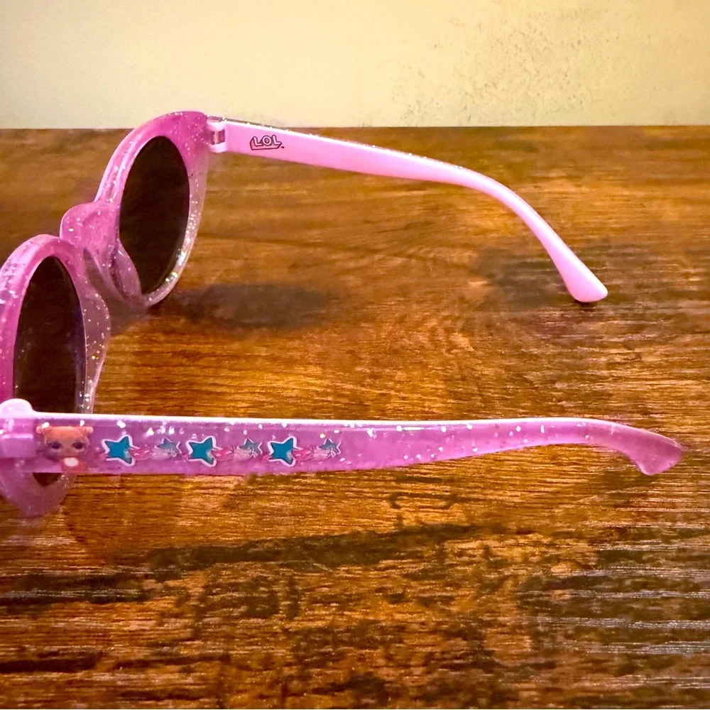 LOL Dolls Girls Pink Glitter Sunglasses